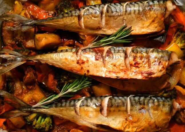 Mackerel baked