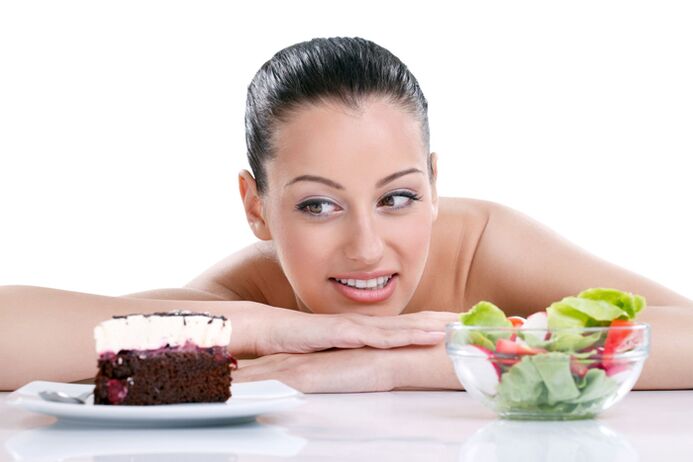 cakes and salads while dieting